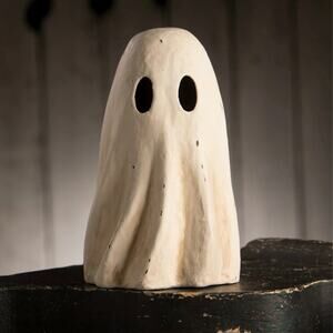 Bethany Lowe Tall Ghost Luminary Medium Paper Mache Halloween Figure Decor New